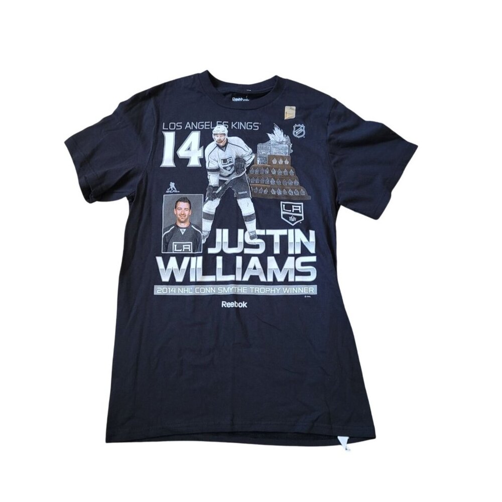 NWT Reebok Womens LA Kings Justin Williams Graphic Tee Size S Hockey Sports‎
